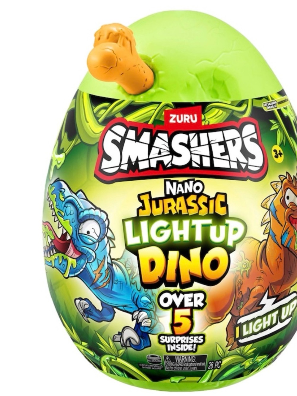 Smashers Nano Jurassic Light Up Dino Egg - Green